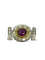 Broche Broche en or blanc 18K avec rubis 2,5 ct et diamants 1 ct 58 Facettes 47101