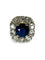 Bague 51 Bague vintage en or rose 18K avec saphir 3 ct et diamants 58 Facettes 75801
