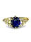 Bague 56 Bague en or jaune 18K sertie d’un saphir 2 ct et de diamants 58 Facettes 00080101