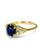 Bague 56 Bague en or jaune 18K sertie d’un saphir 2 ct et de diamants 58 Facettes 00080101
