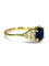Bague 56 Bague en or jaune 18K sertie d’un saphir 2 ct et de diamants 58 Facettes 00080101