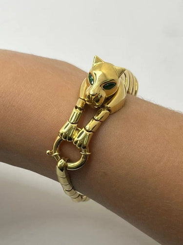 Bracelet Bracelet panthère en or jaune 18 carats 58 Facettes 839
