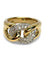 Bague 54 Bague en or jaune 18K sertie de diamants 58 Facettes 878