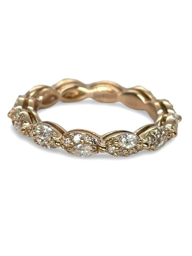 Bague 48 Damiani - Alliance tour complet en or rose 18K et diamants 58 Facettes 869