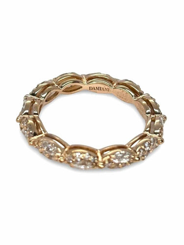 Bague 48 Damiani - Alliance tour complet en or rose 18K et diamants 58 Facettes 869