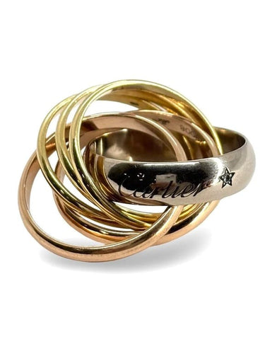 Bague 49 Cartier Trinity - Bague 6 anneaux en or jaune, rose et blanc 18K 58 Facettes 864
