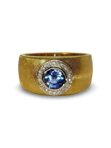 Bague 57 Mauboussin Un été en Toscane - Bague en or jaune saphir et diamants 58 Facettes 986