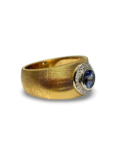 Bague 57 Mauboussin Un été en Toscane - Bague en or jaune saphir et diamants 58 Facettes 986