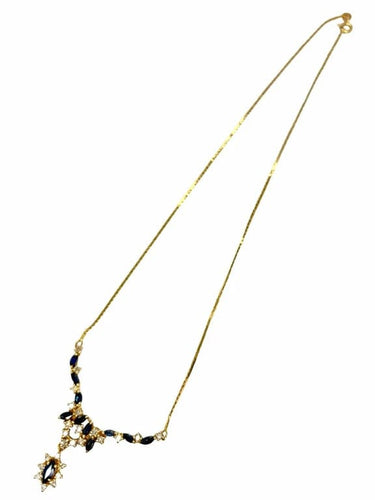 Collier Collier en or jaune 18K serti de saphirs et diamants 0,60 ct 58 Facettes 1065