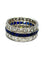 Bague 51.5 Alliance tour complet en or blanc 18K, saphirs et diamants 58 Facettes 737