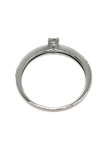 Bague 51.5 Solitaire - Bague en or blanc 18K et diamants 0,24 ct 58 Facettes 1139