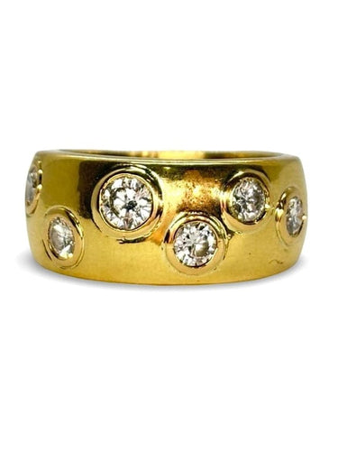 Bague 54.5 Bague en or jaune 18K sertie de diamants 0,75 ct 58 Facettes 1152