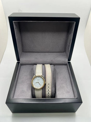 Montre Hermès Arceau - Montre quartz 28 mm or/acier 58 Facettes