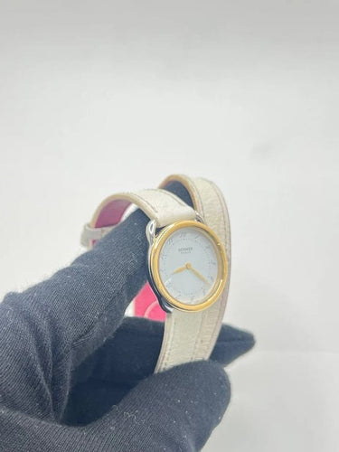 Montre Hermès Arceau - Montre quartz 28 mm or/acier 58 Facettes