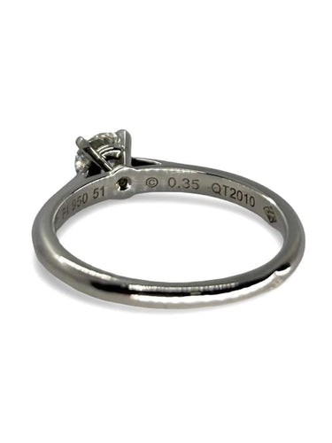 Bague 51 Cartier 1895 - Bague solitaire en platine 950 et diamant naturel 58 Facettes 1180