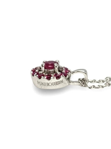 Collier Mauboussin Vie, Volupté & Passion - Collier en or blanc et saphirs 58 Facettes 1204