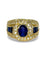 Bague 53 Bague en or jaune 18K avec saphirs et diamants 58 Facettes 1203