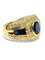 Bague 53 Bague en or jaune 18K avec saphirs et diamants 58 Facettes 1203