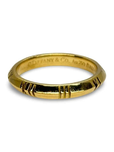 Bague 53.5 Tiffany & Co Atlas X - Alliance en or jaune 18K 58 Facettes 1207