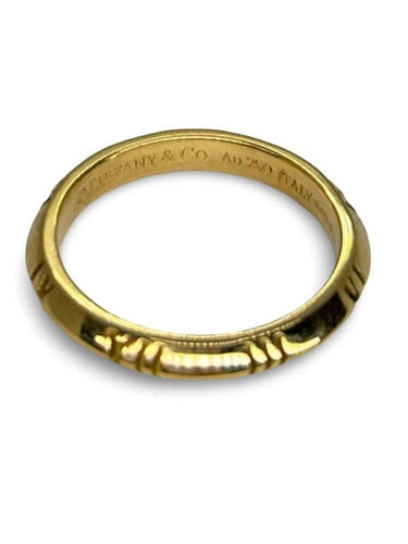 Bague 53.5 Tiffany & Co Atlas X - Alliance en or jaune 18K 58 Facettes 1207