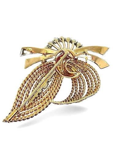 Broche Broche en or jaune 18K et diamants env. 2 ct 58 Facettes 1231