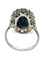 Bague 53 Bague en platine 950 avec saphir 4 ct et diamants 0,50 ct 58 Facettes 1290