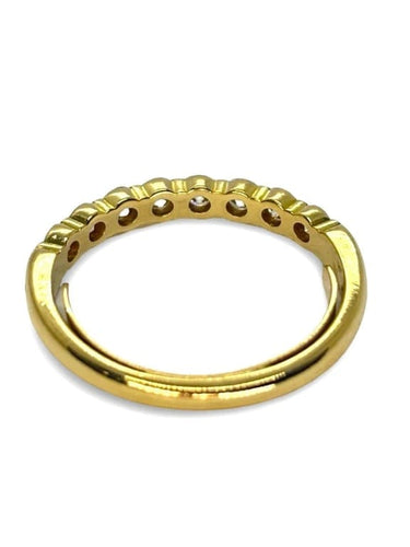 Bague 52.5 Demi-alliance - Bague en or jaune 18K et diamants 0,65 ct 58 Facettes 1294