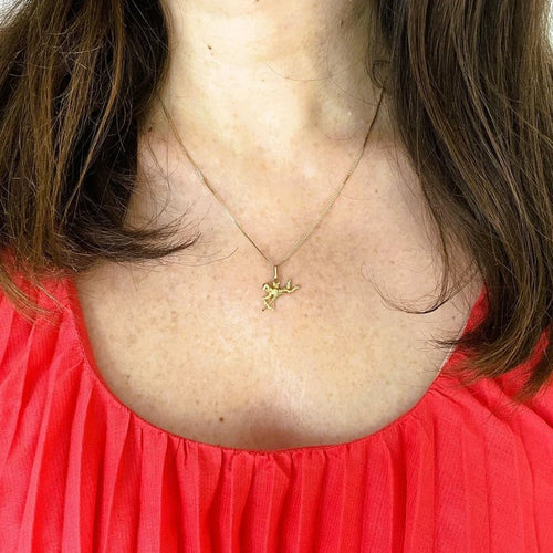 Pendentif Pendentif ange Cupidon et flèche d’amour en or jaune 18K 58 Facettes LMB-310