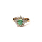 Bague 53 Bague marguerite vintage en or jaune, émeraude de Colombie et diamants 58 Facettes LMB-312