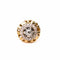 Bague 55 Bague dôme cible en or jaune 18K et platine, diamants 58 Facettes LMB-324