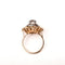 Bague 55 Bague dôme cible en or jaune 18K et platine, diamants 58 Facettes LMB-324