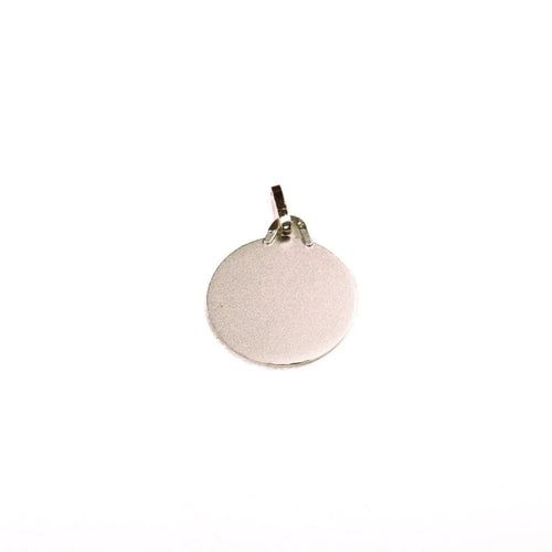 Pendentif Médaille ronde Saint Christophe en or blanc 18K 58 Facettes LMB-305