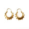 Boucles d'oreilles Boucles d'oreilles créoles savoyardes en or jaune 18K perlé 58 Facettes LMB-335