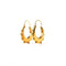 Boucles d'oreilles Boucles d'oreilles créoles savoyardes en or jaune 18K perlé 58 Facettes LMB-335