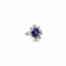 Bague 50 Bague marguerite en or blanc et platine, saphir non chauffé et diamants 58 Facettes LMB-315