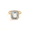Bague 51.5 Bague ancienne - Topaze bleue et diamants en or rose 58 Facettes LMB-330
