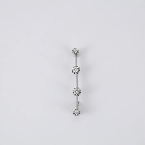 Broche Broche barrette en platine 850 millièmes et diamants 58 Facettes LMB-5