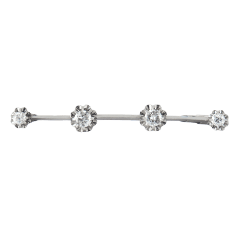 Broche Broche barrette en platine 850 millièmes et diamants 58 Facettes LMB-5