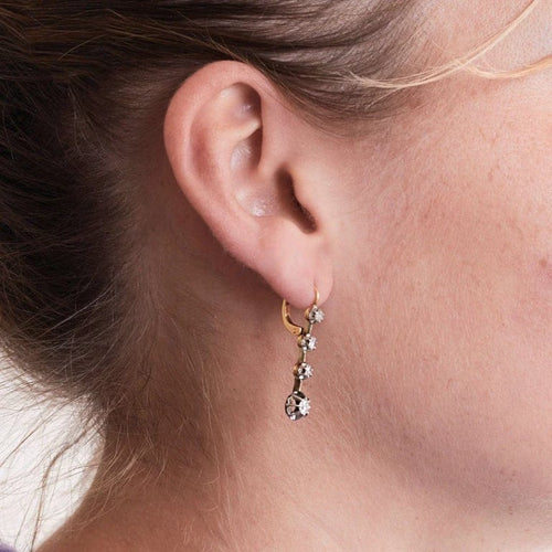 Boucles d'oreilles Boucles d'oreilles dormeuses en or 18K et diamants 58 Facettes