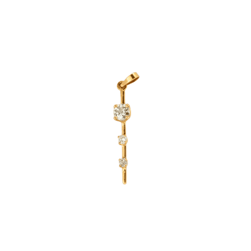 Pendentif Pendentif trilogie de diamants en or jaune 18K 58 Facettes
