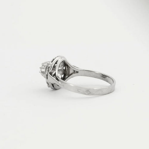 Bague 55 Bague solitaire diamant 0,10 ct en or blanc 750 58 Facettes