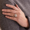 Bague 54 Bague fleur ciselée en or gris 18K et diamants 58 Facettes