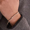 Bracelet Bracelet maillons rectangulaires en or blanc 18K et diamants 58 Facettes LMB-65