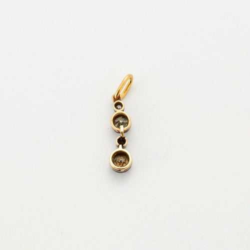 Pendentif Pendentif ancien en or jaune 750 et argent 800, diamants 58 Facettes LMB-74