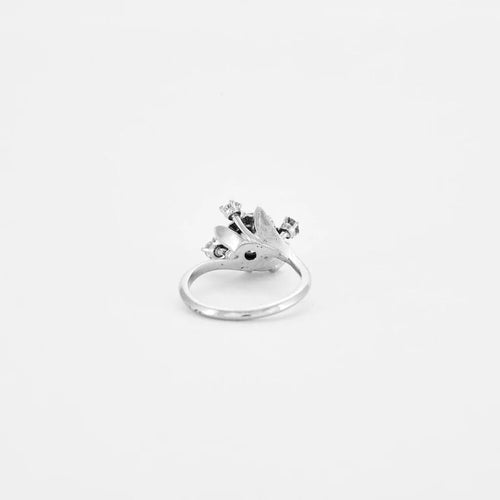 Bague 48.5 Bague vintage en or blanc 18K et diamants 58 Facettes LMB-7