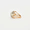 Bague 56 Bague dôme trilogie en or jaune et blanc 18K et diamants 58 Facettes LMB-91