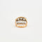 Bague 56 Bague dôme trilogie en or jaune et blanc 18K et diamants 58 Facettes LMB-91