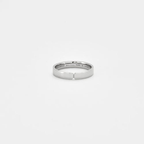 Bague 55 Hermès Ever Kelly - Bague alliance en platine GM 4 mm 58 Facettes LMB-104