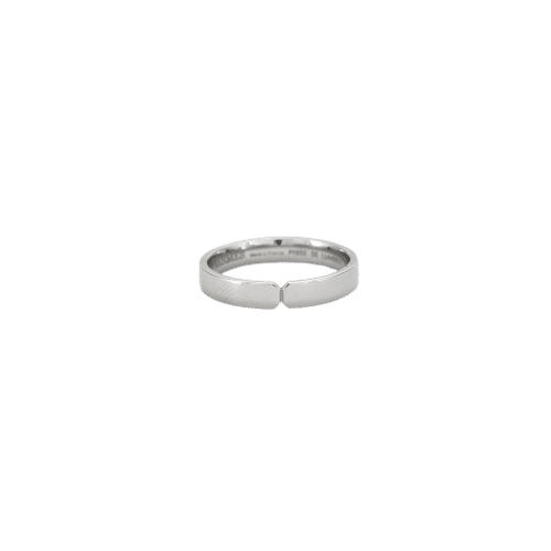 Bague 55 Hermès Ever Kelly - Bague alliance en platine GM 4 mm 58 Facettes LMB-104