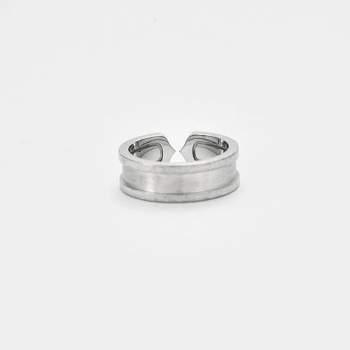 Bague 51 Cartier - Bague C en or blanc 58 Facettes